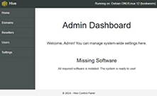 Hive Control Panel Screenshot